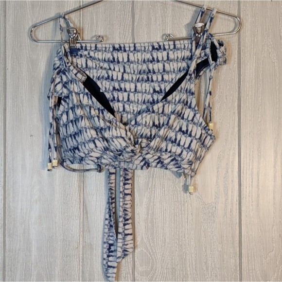 Jessica Simpson Blue Tie Dye Back Tie 2 PC Bikini EUC SZ L - Picture 11 of 11